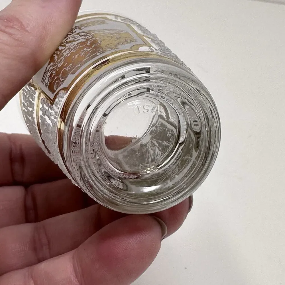 Vintage MCM - Gold Trimmed Mount Rainer Shot Glass